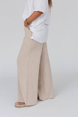 Relaxing Robin Wide Leg Pant (New Taupe)